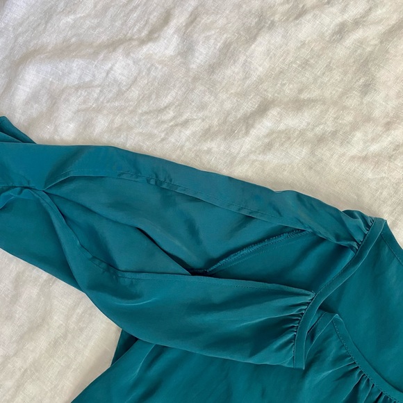 Teal Cold Shoulder Mini Dress - Picture 3 of 3